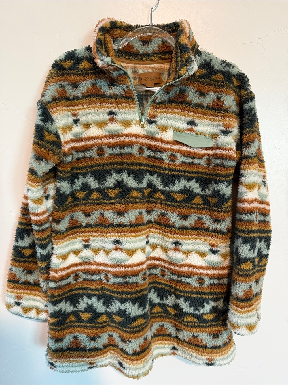 Koolaburra by Ugg Sherpa Pullover Zip-Up Fleece Sweater